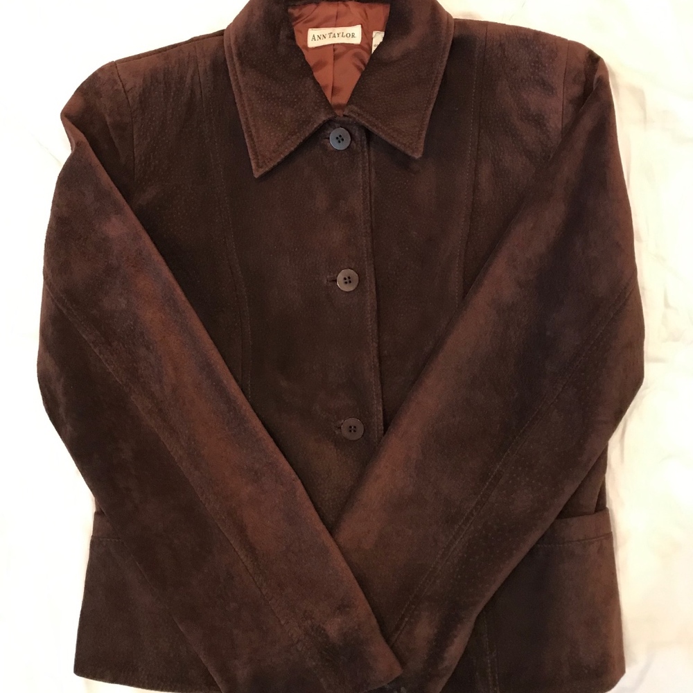 Ann Taylor Suede Leather Jacket
